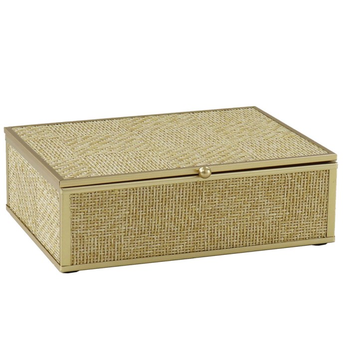 Caja Metal Dorada 18x14x5,5cm