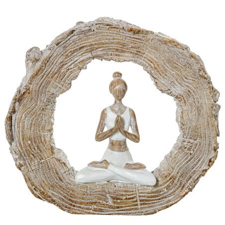 FIGURA RESINA MUJER YOGA 20X5C18CM