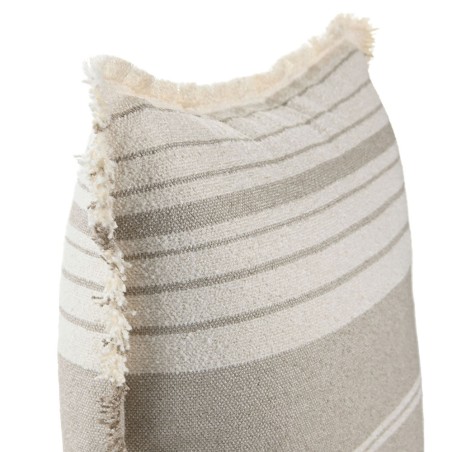 COJIN BEIG RAYAS CON FLECOS 45X45X8XCM 420g