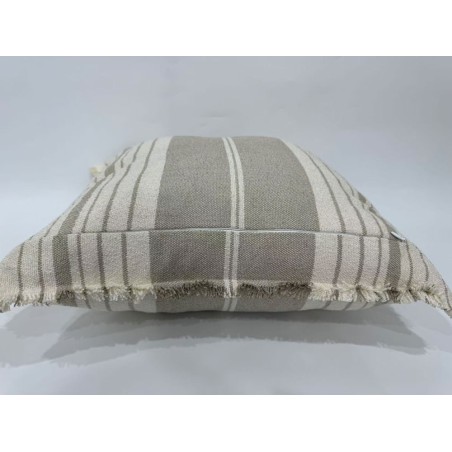 COJIN BEIG RAYAS CON FLECOS 45X45X8XCM 420g