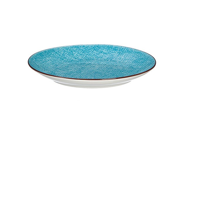 PLATO AZUL POSTRE PORCELANA