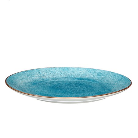 PLATO AZUL LLANO PORCELANA