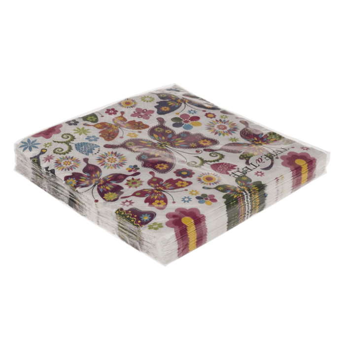 20 SERVILLETAS MARIPOSAS DE COLORES