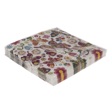 20 SERVILLETAS MARIPOSAS DE COLORES