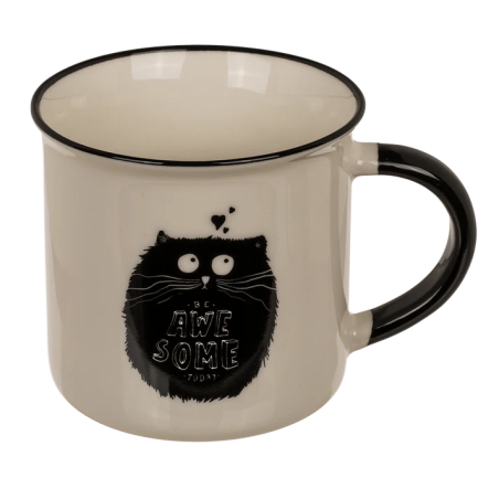 TAZA GATO 280ML PORCELANA KATURDAY