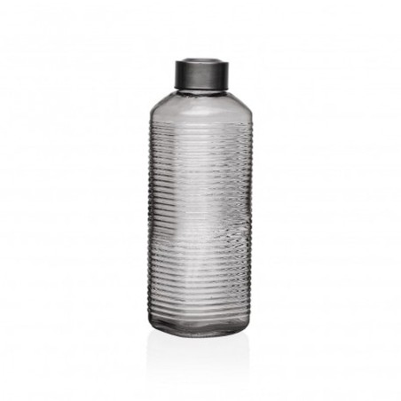 BOTELLA GRIS 1000ML VIDRIO 23.5X8.3 CM