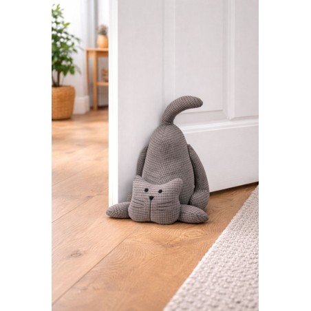 SUJETAPUERTAS GATO GRIS 