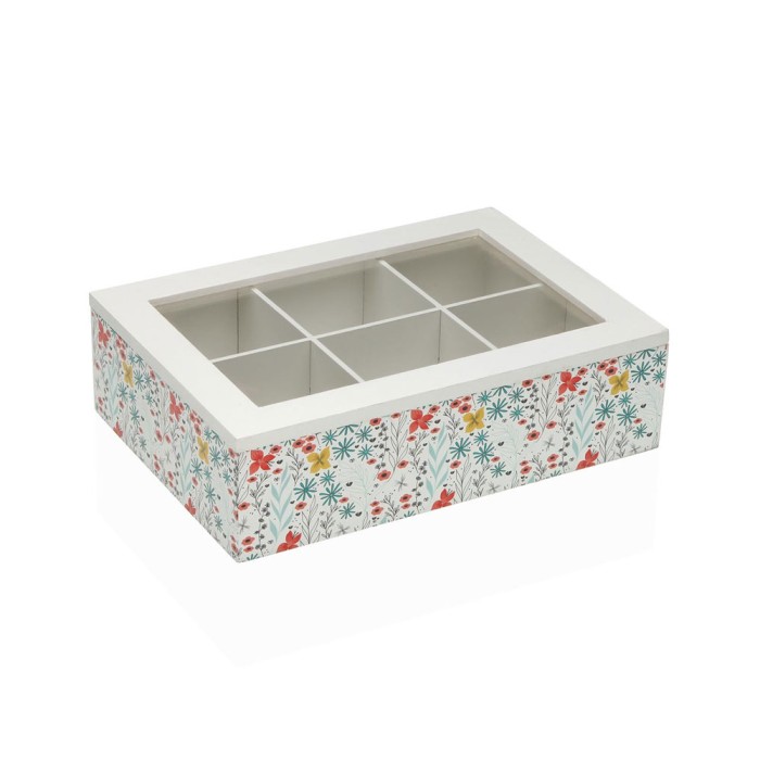 CAJA DE TE FIORELLA 6 COMPARTIMENTOS 24X17X7 CM
