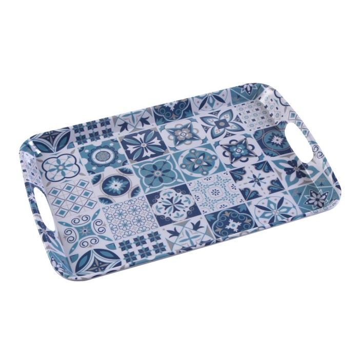 BANDEJA AZUL AZULEJOS 46X31X3CM