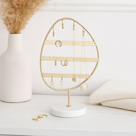 JOYERO METALICO OVALADO 4 NIVELES 