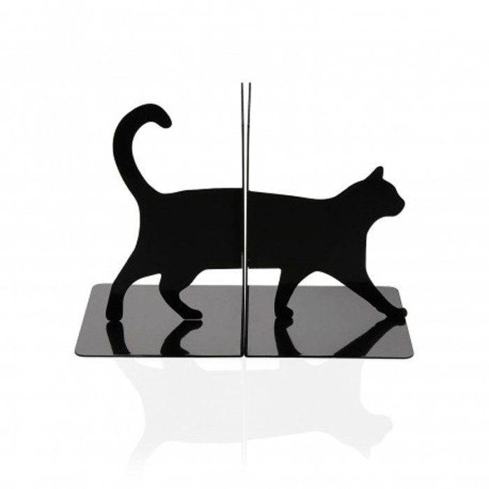 SUJETALIBROS GATO NEGRO 10X10X14CM