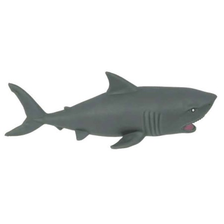 TIBURÓN O DELFIN ELÁSTICOS CON RELLENO ARENA 18X7.5CM