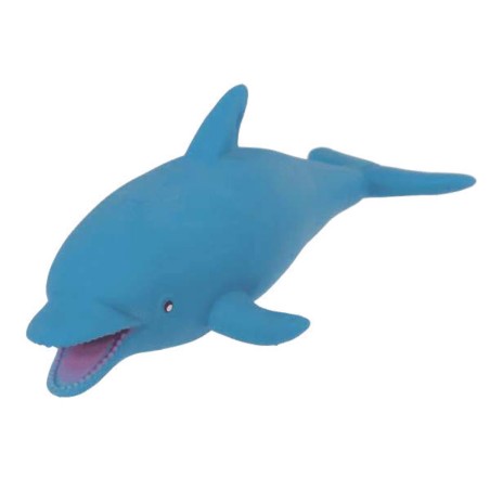 TIBURÓN O DELFIN ELÁSTICOS CON RELLENO ARENA 18X7.5CM