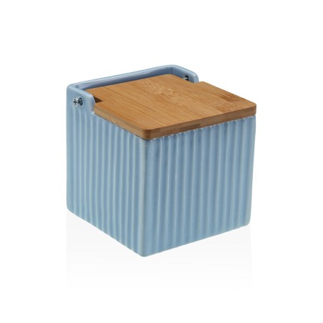 SALERO AZUL RAYAS 11X11X11CM