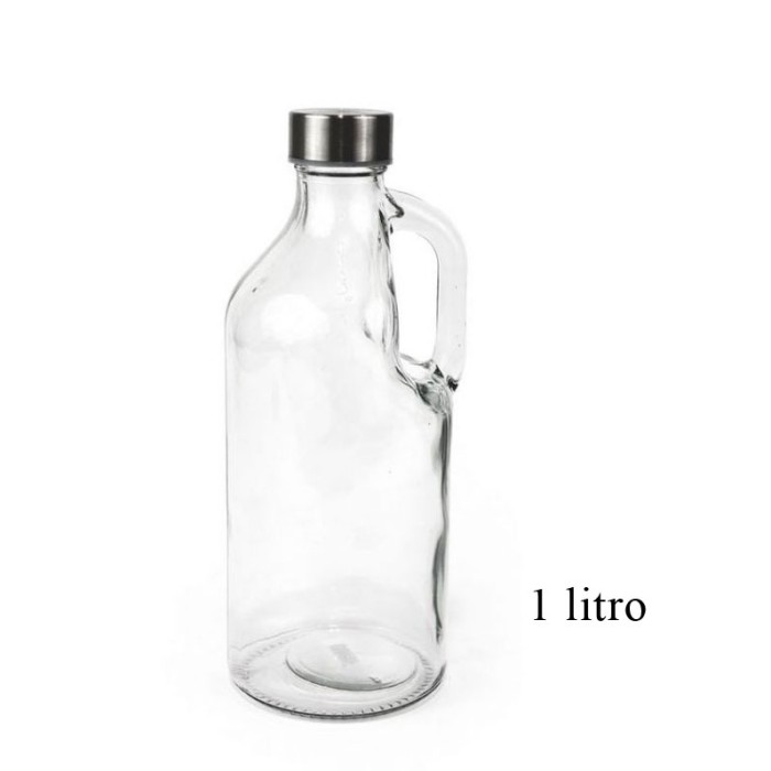 BOTELLA VIDRIO CON ASA 1 LITRO