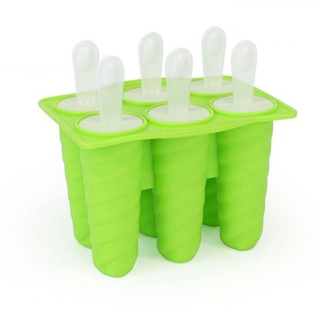 MOLDE PARA 6 HELADOS TIPO PIRULO SILICONA