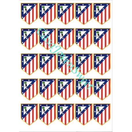 PAPEL DE AZUCAR ATHLETIC MADRID 25 ESCUDOS 5 CM