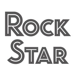 VINILO 20X18CM ROCK STAR