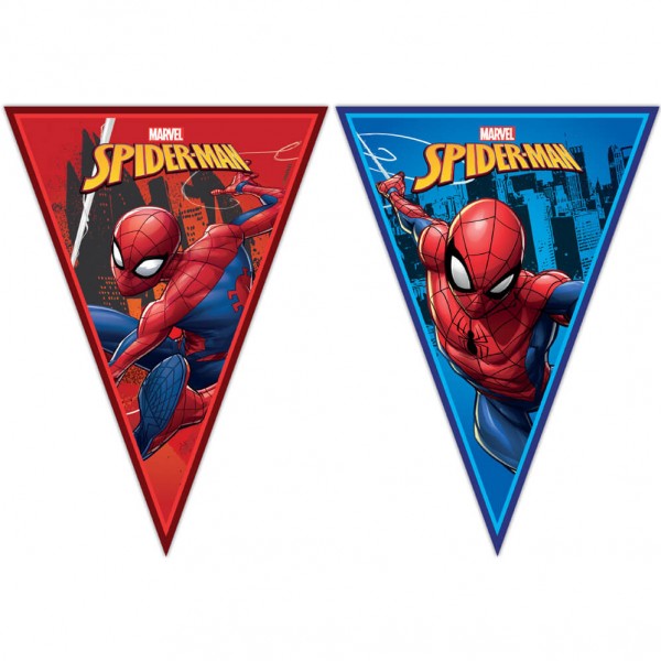 Combo Decoración Cumpleaños Spiderman Cortina Banderin Globo