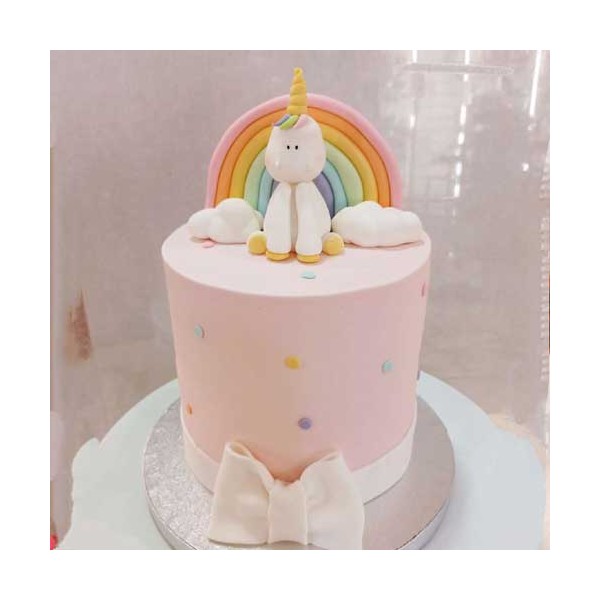 Curso tarta fondant con modelado de unicornio