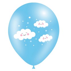 globos azules nubes