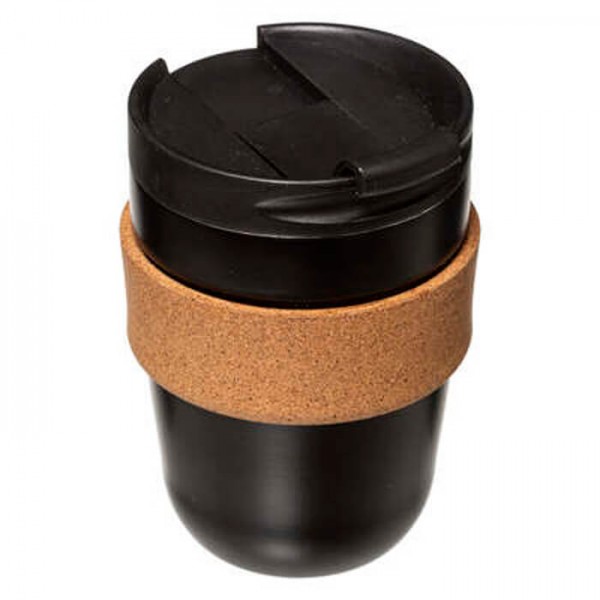 Taza térmica para beber café de 250ml de color negro