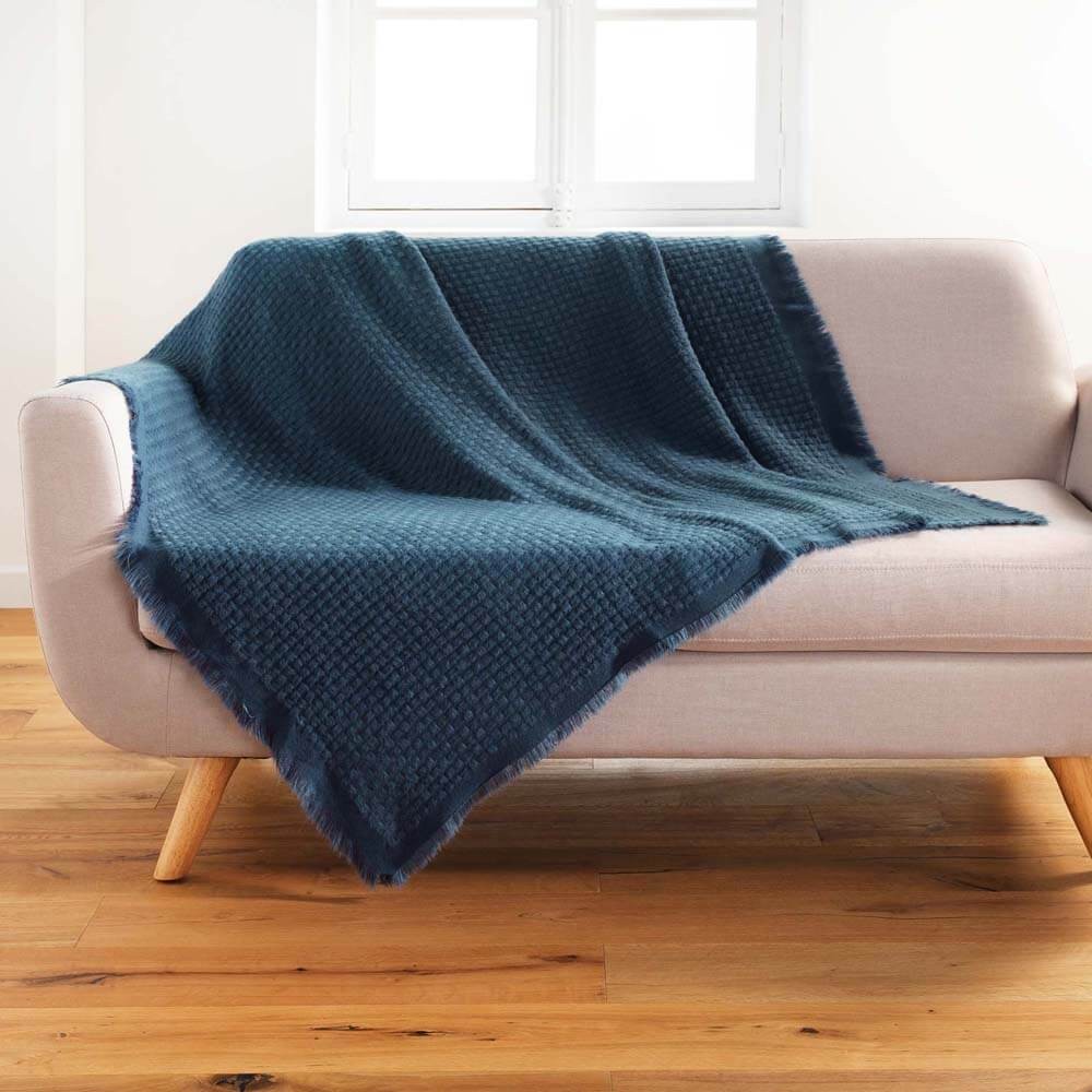 Manta azul con patrón retro azul pálido para sofá, manta de felpa súper  suave, manta de piel para cama, cálida y acogedora manta mullida para todas