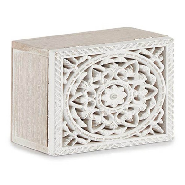 Caja Decorativa Blanco Madera 31 x 20 x 40,5 cm (9 Unidades
