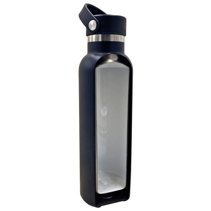 Runbott Botella Termo Ceramica - Negro - Acero térmico sin BPA con