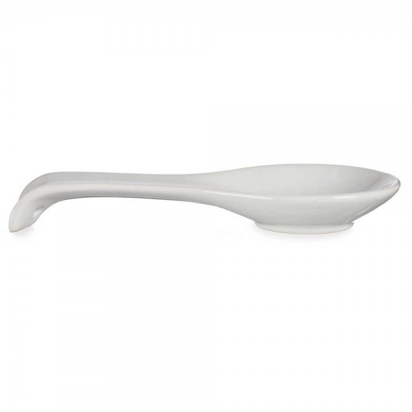 Reposa cucharas cerámica blanco