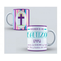 Taza personalizada bautizo - Cruz