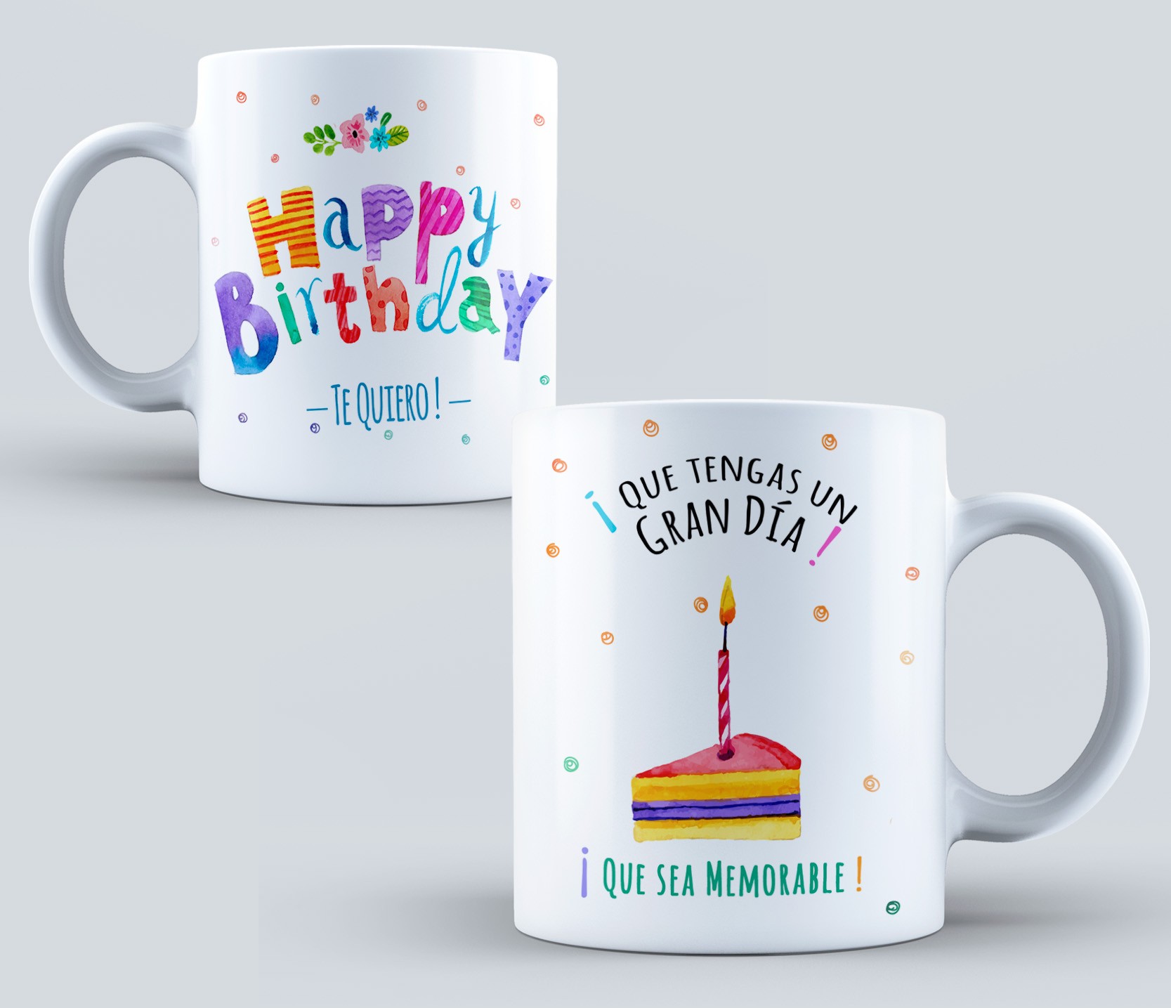 Taza de regalo para cumpleaños – Tazas de café personalizadas con nombre –  Taza de té personalizada para pastel de cumpleaños – Tazas de feliz