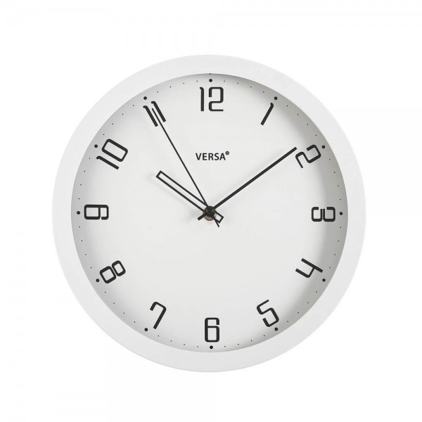 Reloj De Pared De Cocina Con Cubiertos Plata Y Blanco 20 Cms