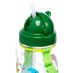 Botella infantil con pajita - Dinosaurios 450ml