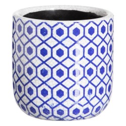 Macetero cerámica - geométrico 14x14x13cm