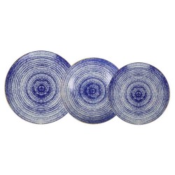 Vajilla azul - Marfil espiral 12piezas