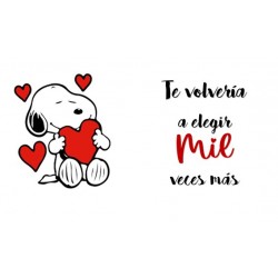 Taza San Valentín - Snoopy Te volvería a elegir