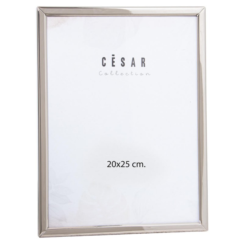 Portafotos marco de plata liso con forma 20X25 cm