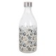 Botella de cristal flores - 1 litro