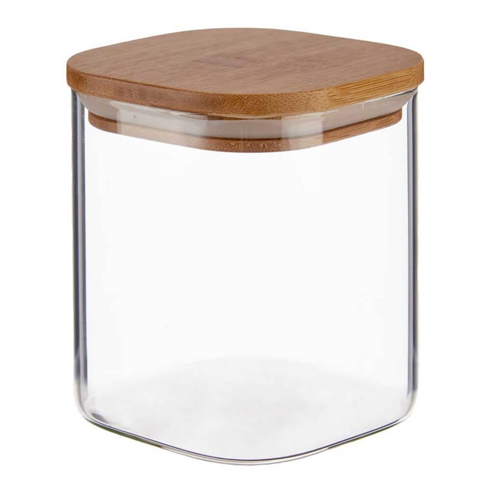 Bote de cocina de cristal y madera 1.000 ml
