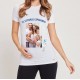 Camiseta personalizada - Futura mamá azul + foto