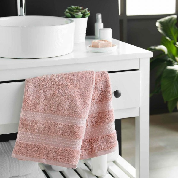 toalla lavabo rosa