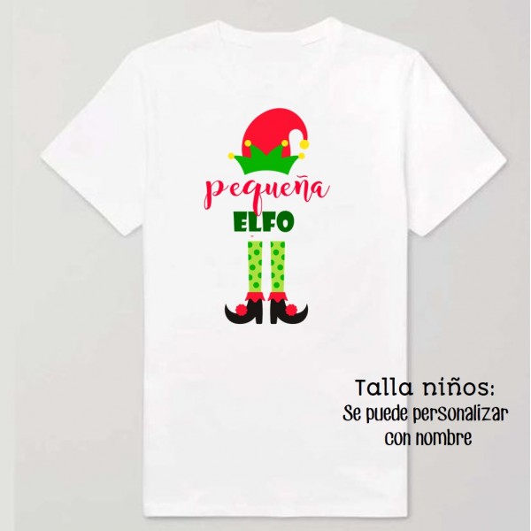 Camiseta personalizada Navidad Pequeña elfo