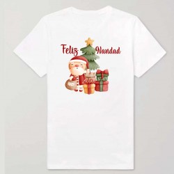 Camiseta personalizada Navidad - Papá Noel árbol