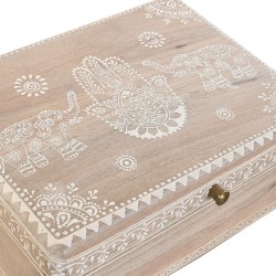 Caja de madera elefantes 25,5x20x10,5cm