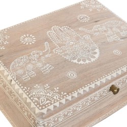 Caja de madera elefantes 20,5x15x8cm