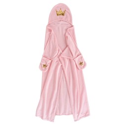 Manta infantil con capucha rosa 100X120cm
