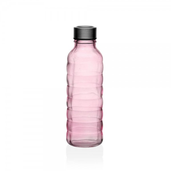 botella cristal rosa