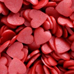 corazones de azucar rojos