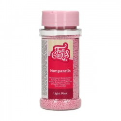 Mini perlas de azúcar rosa claro 80gr